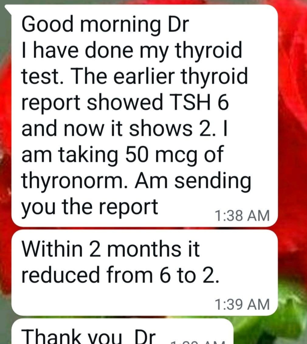 Thyroid Tsh 6 to 2.1